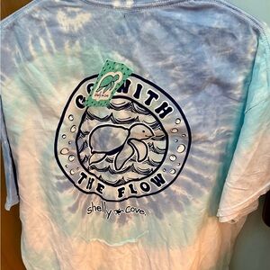 Simply Southern Blue Oversized Relaxed Short Sleeve Tee